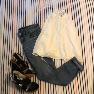 Express cropped jeans with pocket detailing